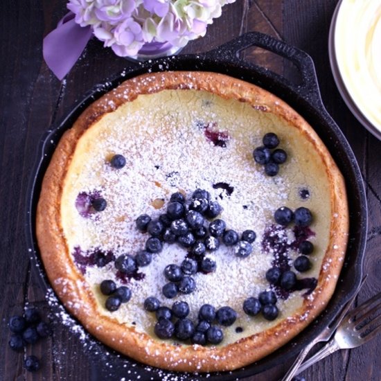 Blueberry Dutch Baby Pancake