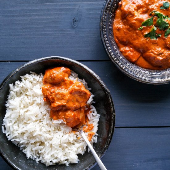 Butter Chicken and Jasmine Rice