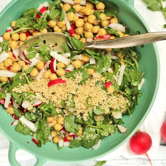 Chickpea, Radish & Watercress Salad