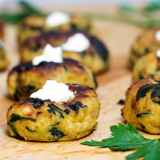 Mini Spinach Potato Knish Appetizer