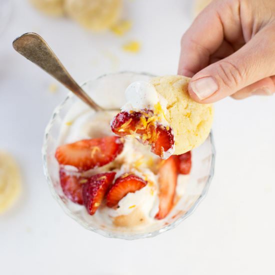 Balsamic Strawberries on Ice Cream