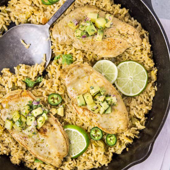 One Skillet Tropical Chicken & Rice