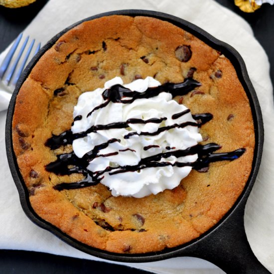 Hazelnut Stuffed Cookie Skillet