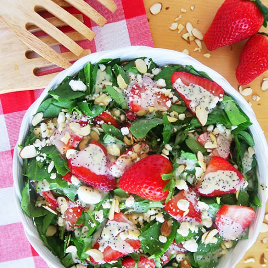 Strawberry Spinach Poppy Seed Salad