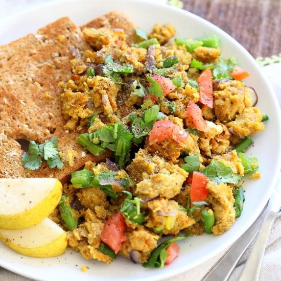 Chickpea flour scramble