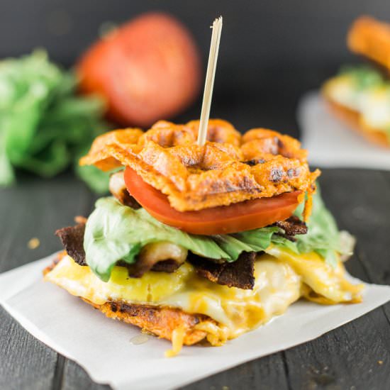 Sweet Potato Waffle Egg Sandwich