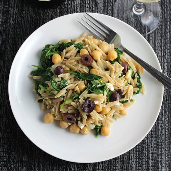 Greek Orzo with Spinach and Feta