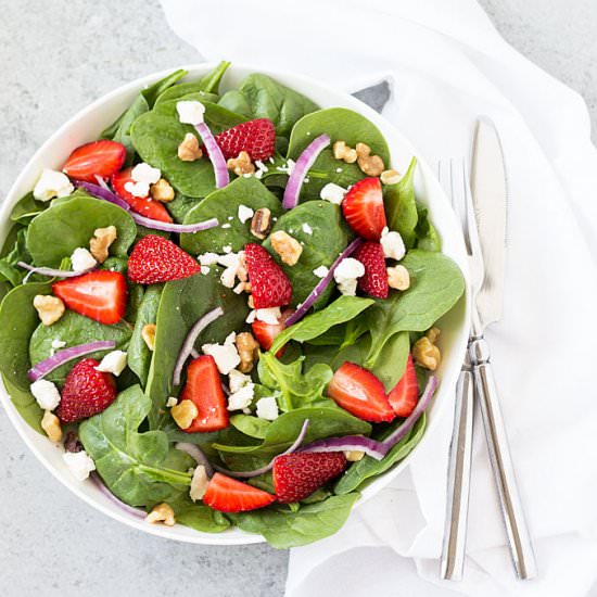 strawberry spinach salad