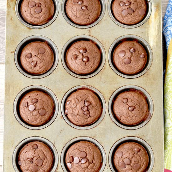 Double Chocolate Zucchini Muffins