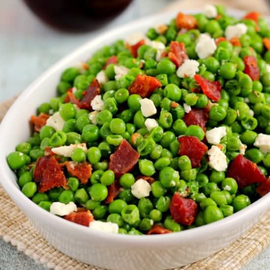 Bacon and Feta Peas