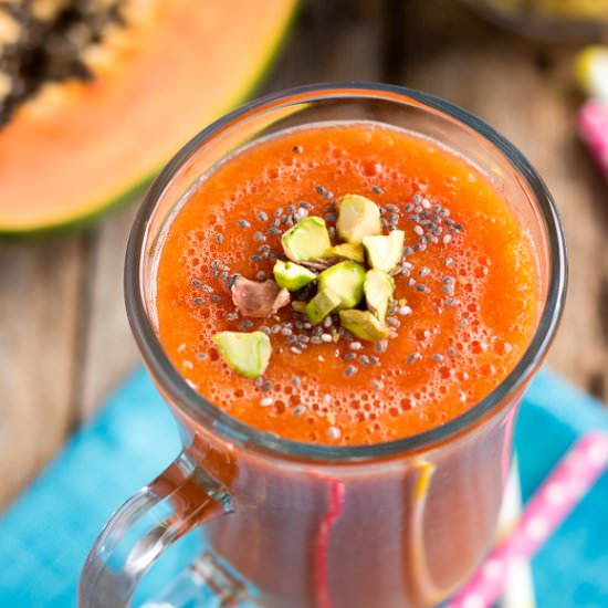 Ginger, Pineapple and Papaya Smoothie