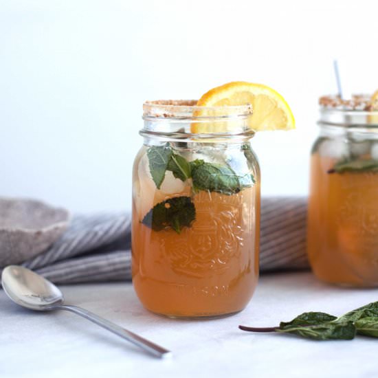 Mint + Ginger Green Tea Lemonade