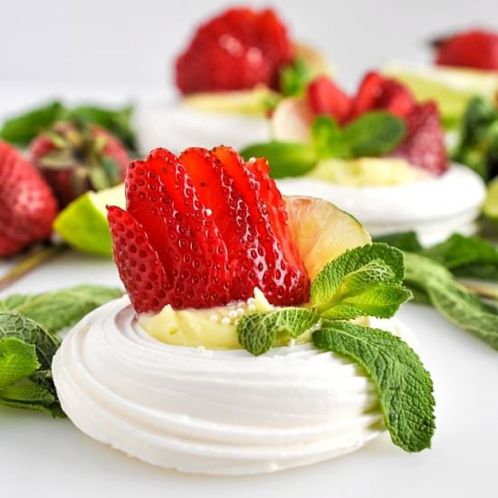 Key Lime Meringue Nests