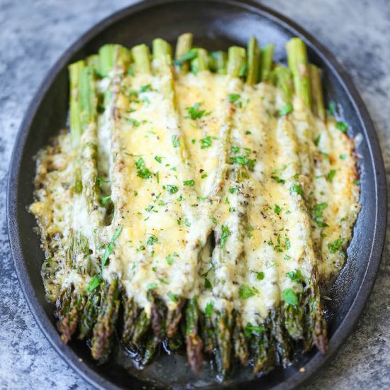 Cheesy Asparagus Gratin