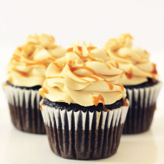 Chocolate Salted Caramel Cupcakes