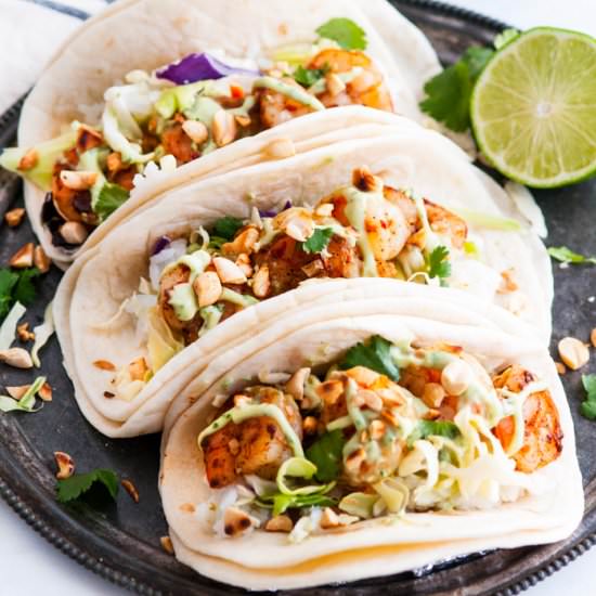 Thai Shrimp Tacos