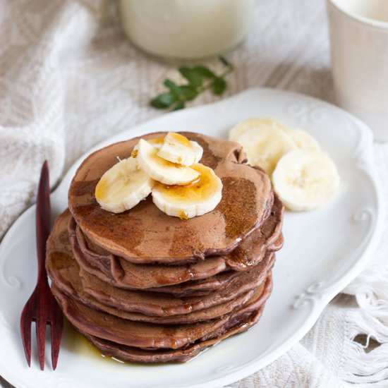 Banana and Cocoa Pancakes