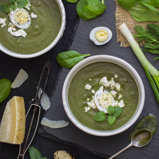 Creamy Spinach Nettle Soup