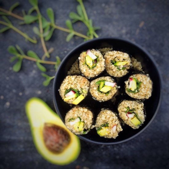 Quinoa Sushi With Wild Herbs