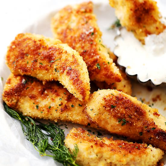 Parmesan-Crusted Chicken Tenders