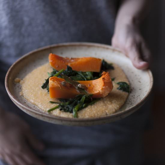 Braised Butternut Squash + Polenta