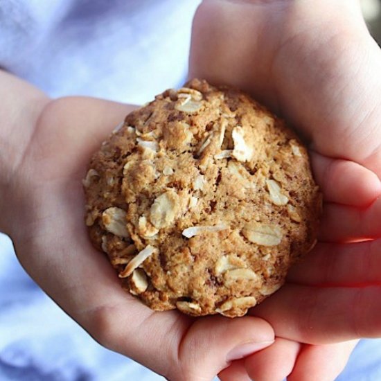 Healthy Wholewheat Anzac Biscuits