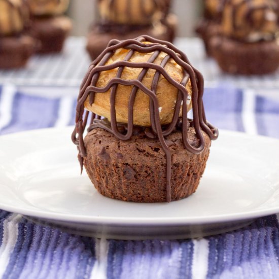 Cream Puff Brownie Cakes