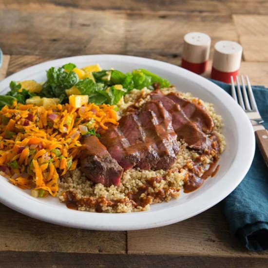 Jamaican BBQ Beef Sirloin & Quinoa