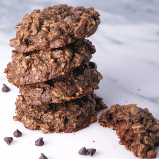 Dark Chocolate Oatmeal Cookies