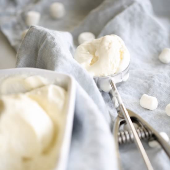 Homemade Marshmallow Ice Cream