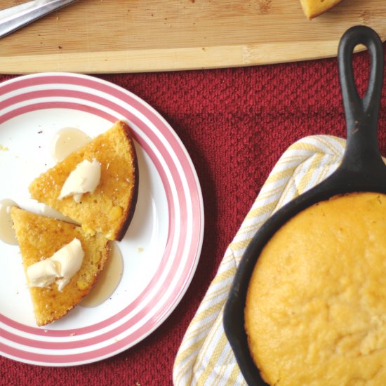 Stovetop Vegan Cornbread