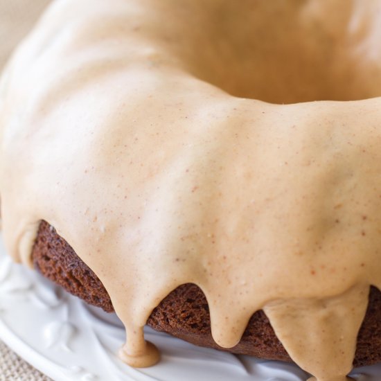 Banana Bundt with Peanut Butter