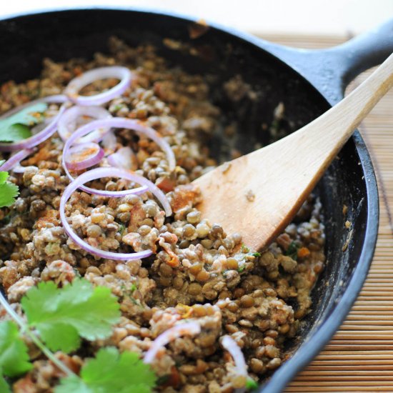 Tahini lentils