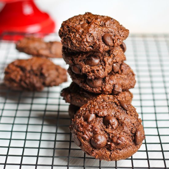 Double Chocolate Almond Cookies