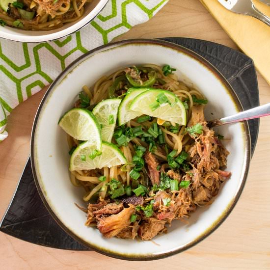 Spicy Pork Noodle Bowl