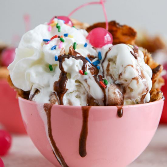 crispy croissant sundaes