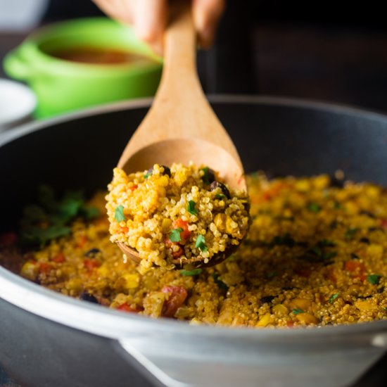 Vegan “Cheesy” Mexican Quinoa