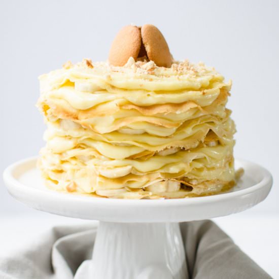 Banana Pudding Crepe Cake