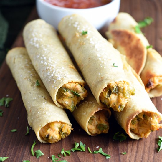 Chicken and Cheese Baked Taquitos