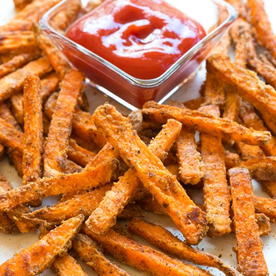 Spicy Baked Sweet Potato Fries