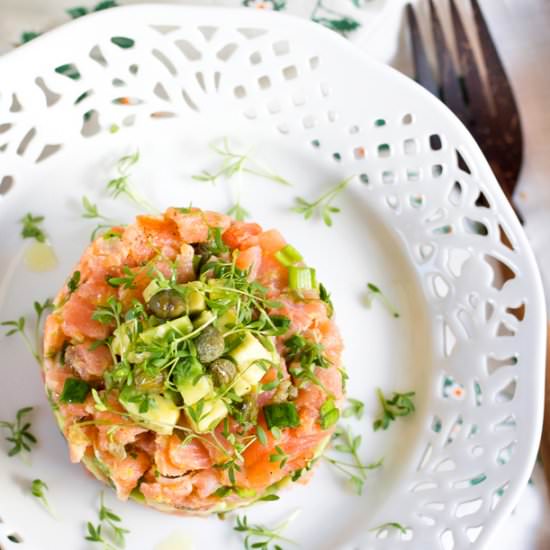 Smoked Salmon and Avocado Tartare