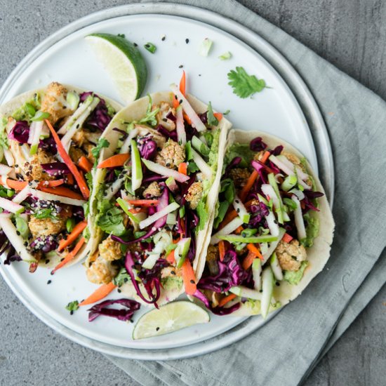 Miso Roasted Cauliflower Tacos