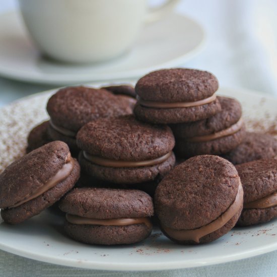 Chocolate sandwich biscuits