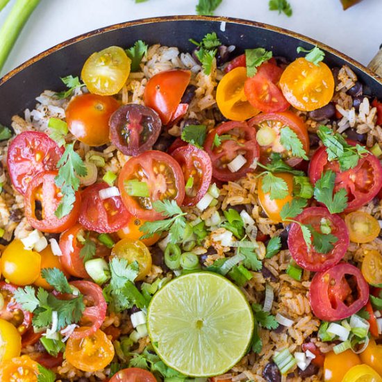 Mexican Bean & Rice Skillet