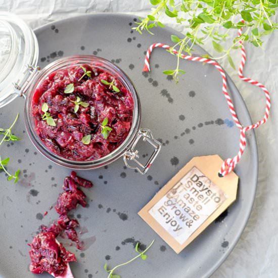 Cranberry and onion chutney