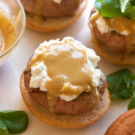 Lemon Honey Mustard Turkey Burgers