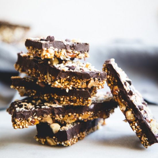 Mocha Coconut Quinoa Bark