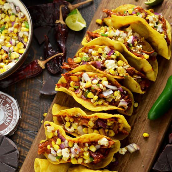 Crunchy Mexican BBQ Chicken Tacos