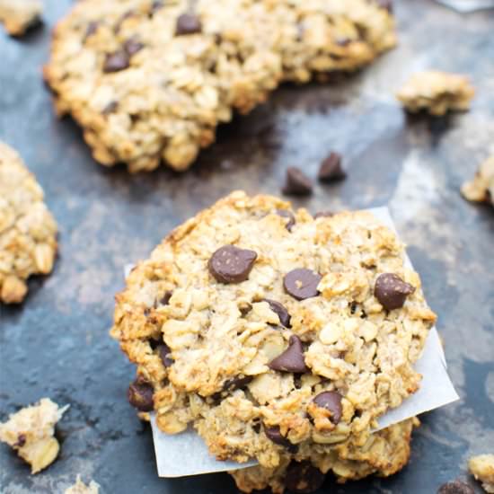 Chewy Banana & Choc Chip Cookies