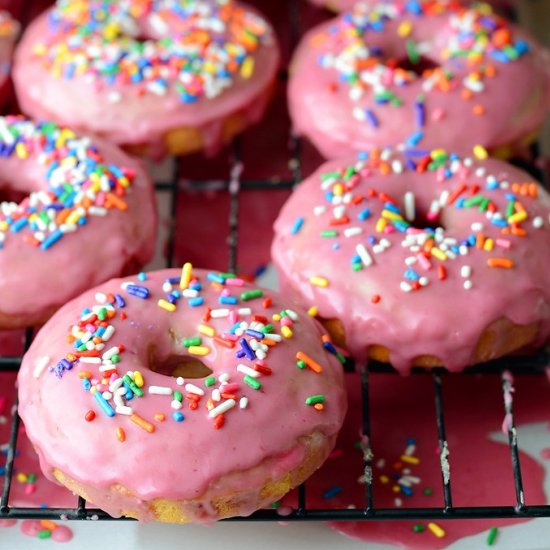 Blood Orange Glazed Donuts